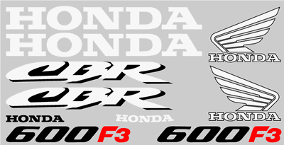 Honda F3 Full Decal Set 1997 Style